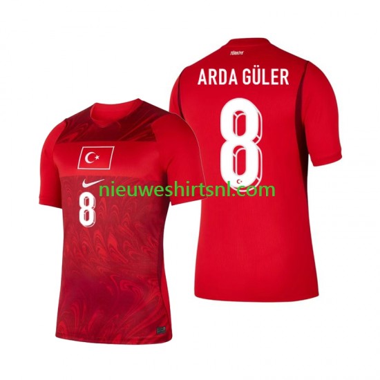 Turkije Heren Shirt met Bedrukking Arda Guler 8 Thuis WK 2026 Korte Mouw