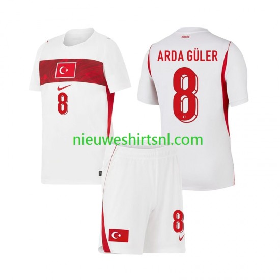 Turkije Kind Shirt met Bedrukking Arda Guler 8 Uit WK 2026 Korte Mouw