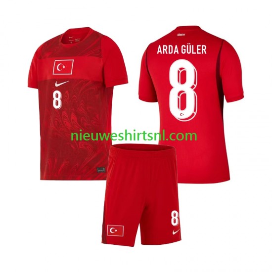 Turkije Kind Shirt met Bedrukking Arda Guler 8 Thuis WK 2026 Korte Mouw