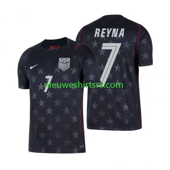 USA Heren Shirt met Bedrukking Giovanni Reyna 7 Uit WK 2026 Korte Mouw
