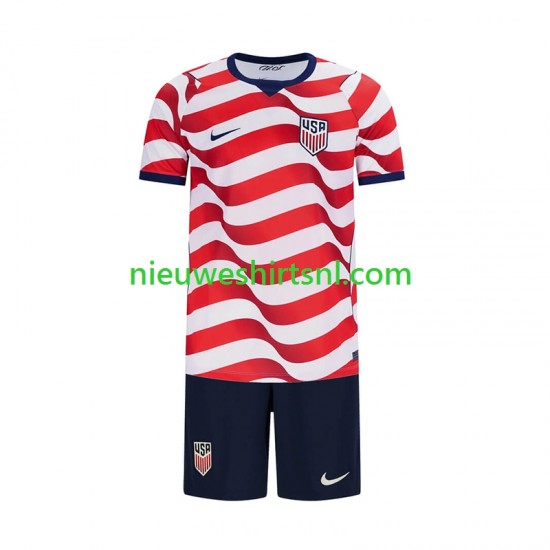 USA Kind Shirt met Bedrukking Thuis WK 2026 Korte Mouw