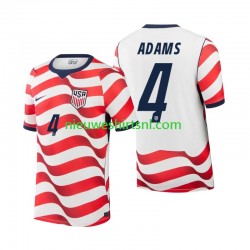 USA Heren Shirt met Bedrukking Tyler Adams 4 Thuis WK 2026 Korte Mouw