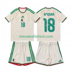 Algerije Kind Shirt met Bedrukking Mohamed Amoura 18 Thuis 2026 Korte Mouw