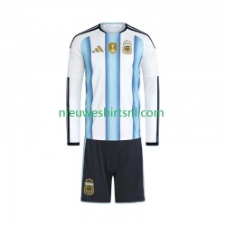 Argentinië Kind Shirt met Bedrukking Thuis WK 2026 Lange Mouw