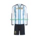 Argentinië Kind Shirt met Bedrukking Thuis WK 2026 Lange Mouw