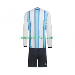 Argentinië Kind Shirt met Bedrukking Thuis WK 2026 Lange Mouw