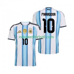 Argentinië Heren Shirt met Bedrukking Maradona 10 Thuis WK 2026 Korte Mouw