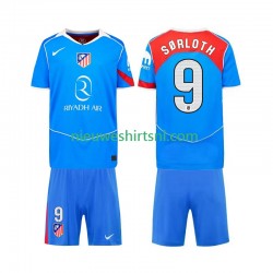 Atlético Madrid Kind Shirt met Bedrukking Alexander Sorloth 9 Derde 2025-2026 Korte Mouw