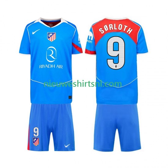 Atlético Madrid Kind Shirt met Bedrukking Alexander Sorloth 9 Derde 2025-2026 Korte Mouw