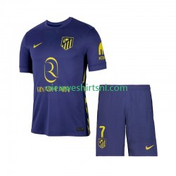 Atlético Madrid Kind Shirt met Bedrukking Antoine Griezmann 7 Uit 2025-2026 Korte Mouw
