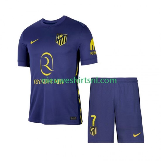 Atlético Madrid Kind Shirt met Bedrukking Antoine Griezmann 7 Uit 2025-2026 Korte Mouw