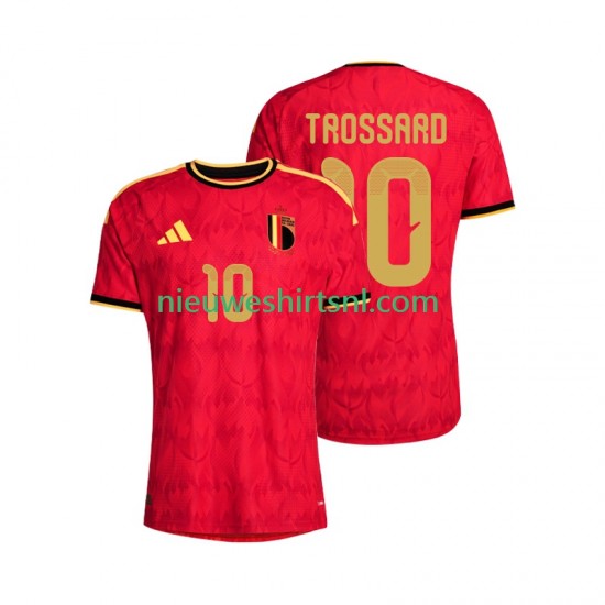 België Heren Shirt met Bedrukking Leandro Trossard 10 Thuis WK 2026 Korte Mouw