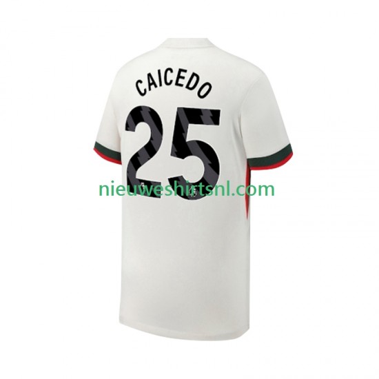 Chelsea Heren Shirt met Bedrukking Moises Caicedo 25 Uit 2025-2026 Korte Mouw