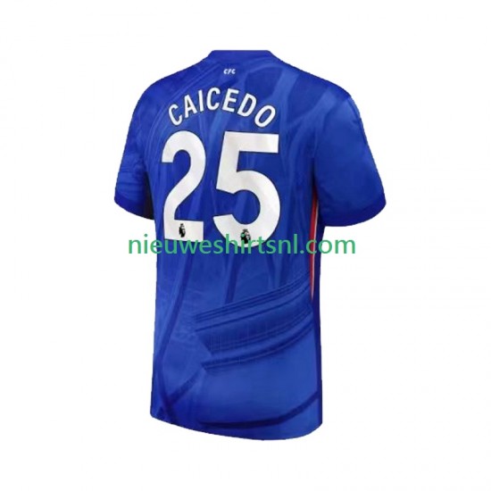 Chelsea Heren Shirt met Bedrukking Moises Caicedo 25 Thuis 2025-2026 Korte Mouw