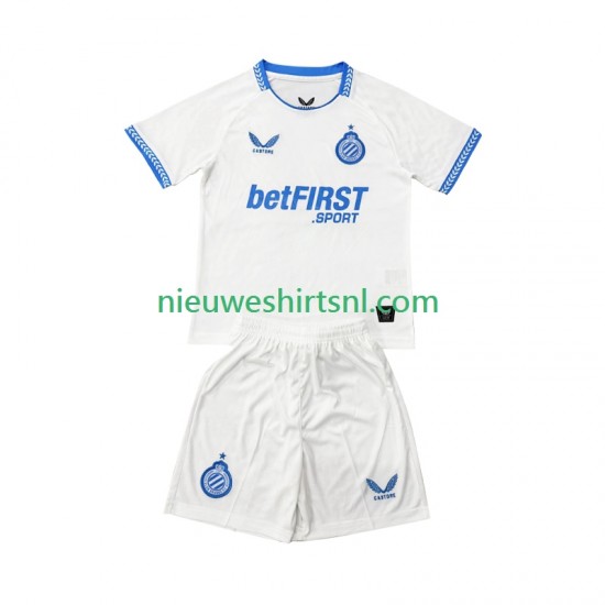Club Brugge Kind Shirt met Bedrukking Uit 2025-2026 Korte Mouw