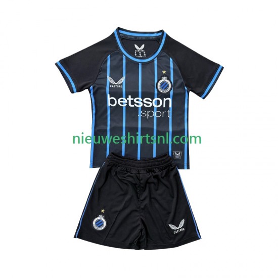 Club Brugge Kind Shirt met Bedrukking Thuis 2025-2026 Korte Mouw