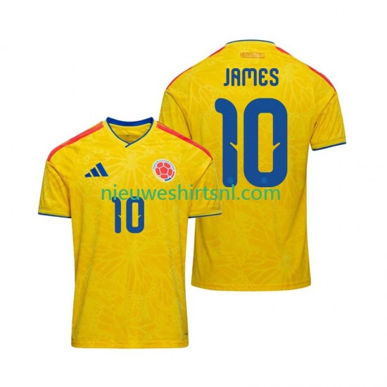 Colombia Heren Shirt met Bedrukking James Rodriguez 10 Thuis WK 2026 Korte Mouw