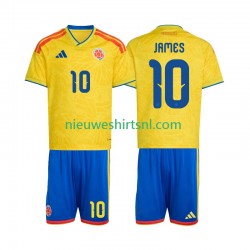 Colombia Kind Shirt met Bedrukking James Rodriguez 10 Thuis WK 2026 Korte Mouw