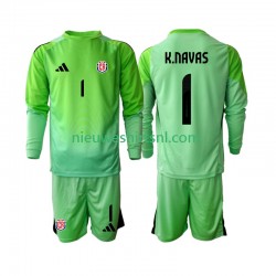 Costa Rica Kind Shirt met Bedrukking Doelman Keylor Navas 1 Thuis 2025 Lange Mouw