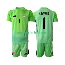 Costa Rica Kind Shirt met Bedrukking Doelman Keylor Navas 1 Thuis 2025 Korte Mouw