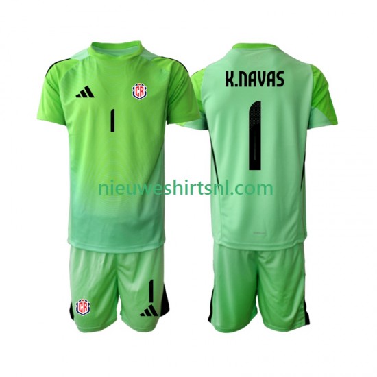 Costa Rica Kind Shirt met Bedrukking Doelman Keylor Navas 1 Thuis 2025 Korte Mouw