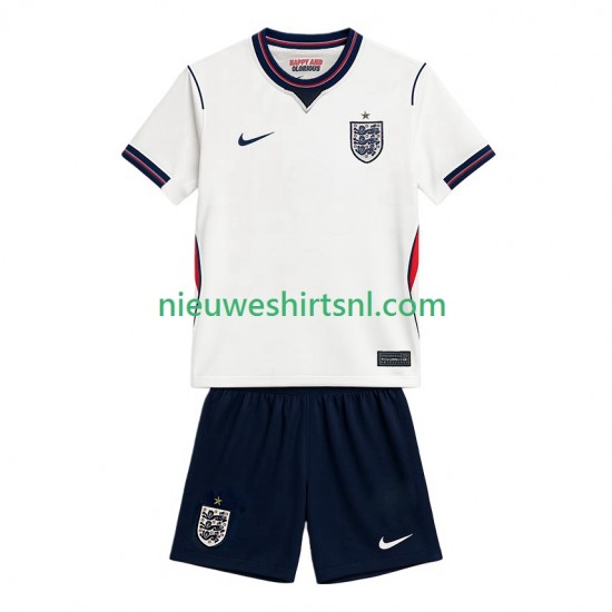 Engeland Kind Shirt met Bedrukking Thuis WK 2026 Korte Mouw