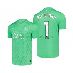 Everton Heren Shirt met Bedrukking Doelman Pickford 1 Thuis 2025-2026 Korte Mouw