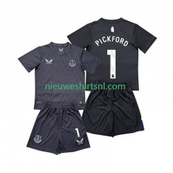Everton Kind Shirt met Bedrukking Doelman Pickford 1 Uit 2025-2026 Korte Mouw