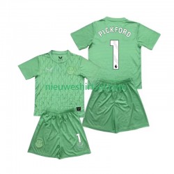 Everton Kind Shirt met Bedrukking Doelman Pickford 1 Thuis 2025-2026 Korte Mouw