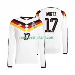 Duitsland Heren Shirt met Bedrukking Florian Wirtz 17 Thuis WK 2026 Lange Mouw