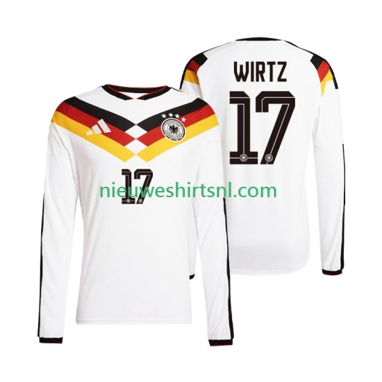 Duitsland Heren Shirt met Bedrukking Florian Wirtz 17 Thuis WK 2026 Lange Mouw