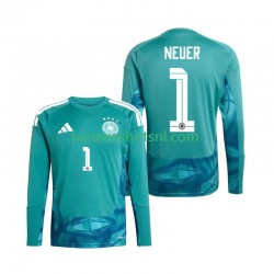 Duitsland Heren Shirt met Bedrukking Doelman Manuel Neuer 1 Thuis WK 2026 Lange Mouw