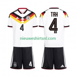 Duitsland Kind Shirt met Bedrukking Jonathan Tah 4 Thuis WK 2026 Korte Mouw