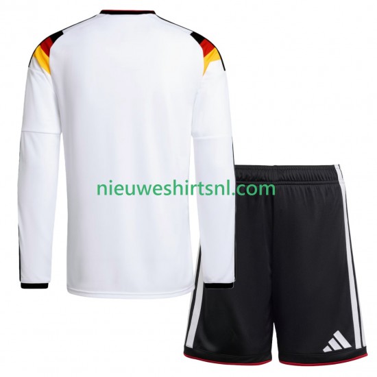 Duitsland Kind Shirt met Bedrukking Thuis WK 2026 Lange Mouw