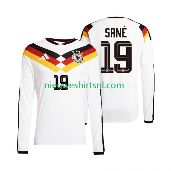 Duitsland Heren Shirt met Bedrukking Leroy Sane 19 Thuis WK 2026 Lange Mouw