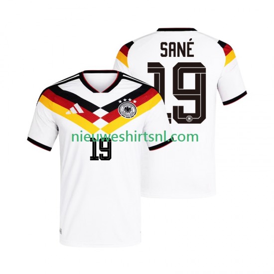 Duitsland Heren Shirt met Bedrukking Leroy Sane 19 Thuis WK 2026 Korte Mouw