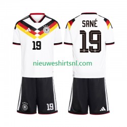Duitsland Kind Shirt met Bedrukking Leroy Sane 19 Thuis WK 2026 Korte Mouw
