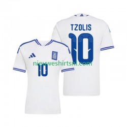 Griekenland Heren Shirt met Bedrukking Christos Tzolis 10 Thuis 2026 Korte Mouw