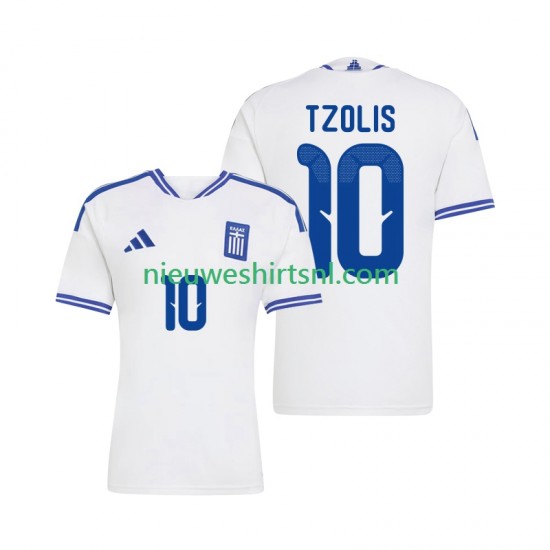Griekenland Heren Shirt met Bedrukking Christos Tzolis 10 Thuis 2026 Korte Mouw