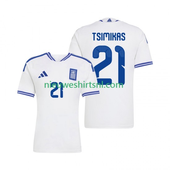 Griekenland Heren Shirt met Bedrukking Konstantinos Tsimikas 21 Thuis 2026 Korte Mouw