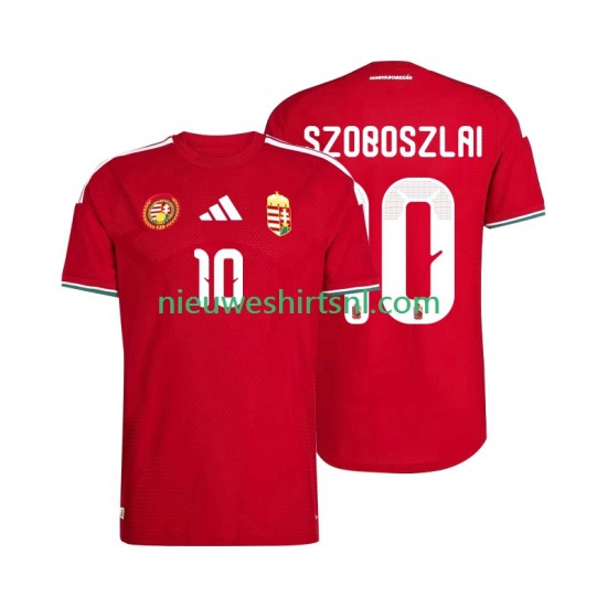 Hongarije Heren Shirt met Bedrukking Szoboszlai 10 Thuis WK 2026 Korte Mouw