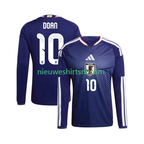 Japan Heren Shirt met Bedrukking Ritsu Doan 10 Thuis WK 2026 Lange Mouw