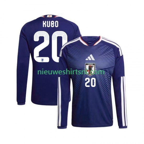 Japan Heren Shirt met Bedrukking Kubo 20 Thuis WK 2026 Lange Mouw