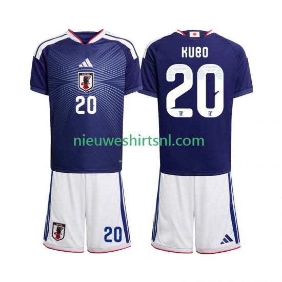 Japan Kind Shirt met Bedrukking Kubo 20 Thuis WK 2026 Korte Mouw