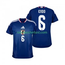 Japan Heren Shirt met Bedrukking Wataru Endo 6 Thuis WK 2026 Korte Mouw