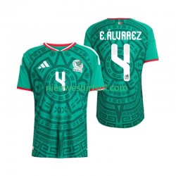Mexico Heren Shirt met Bedrukking Edson Alvarez 4 Thuis WK 2026 Korte Mouw