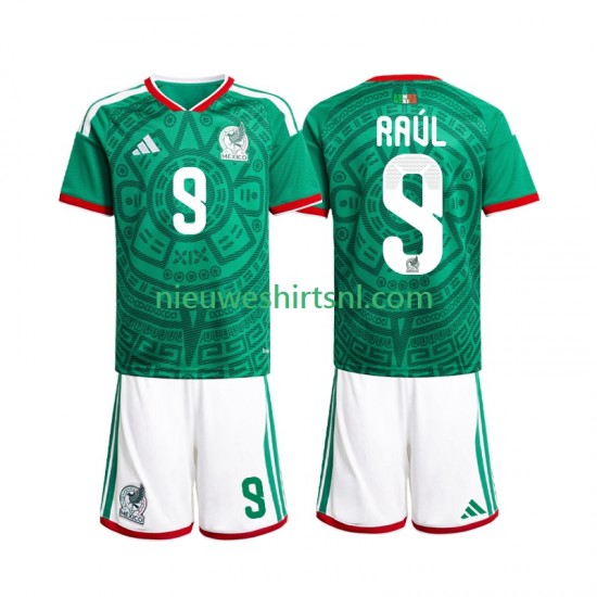 Mexico Kind Shirt met Bedrukking Raul Jimenez 9 Thuis WK 2026 Korte Mouw