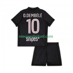 Paris Saint-Germain Kind Shirt met Bedrukking Ousmane Dembele 10 Vierde 2025-2026 Korte Mouw