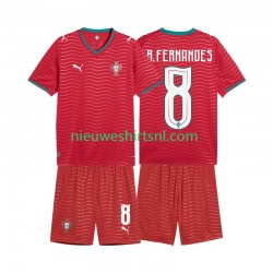 Portugal Kind Shirt met Bedrukking Bruno Fernandes 8 Thuis WK 2026 Korte Mouw