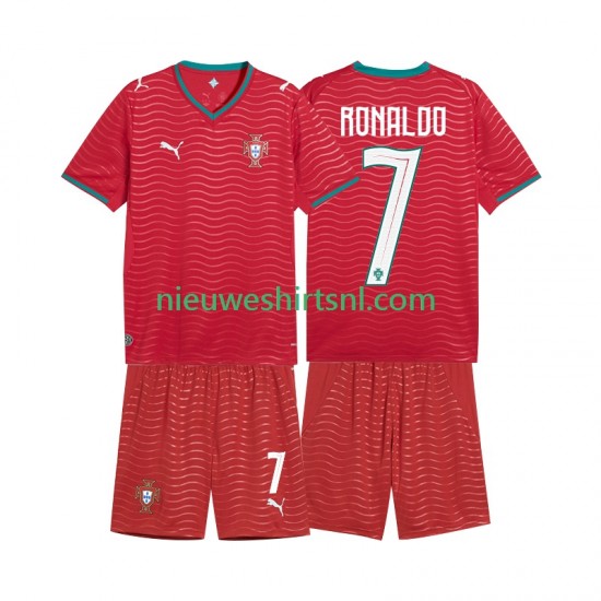 Portugal Kind Shirt met Bedrukking Cristiano Ronaldo 7 Thuis WK 2026 Korte Mouw
